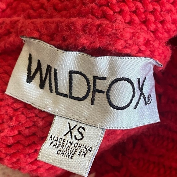 WILDFOX Stars Boho Style Romantic Palmetto Knit Sweater Cropped Fringed … - Picture 3 of 12